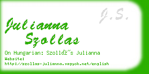 julianna szollas business card